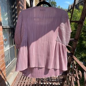 Madewell Pleated Lavender Blouse